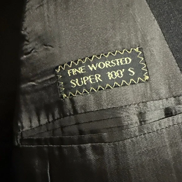 Ermenegildo‎ Zegna Neiman mens 52 Double Breasted fine worsted super 100s Blazer